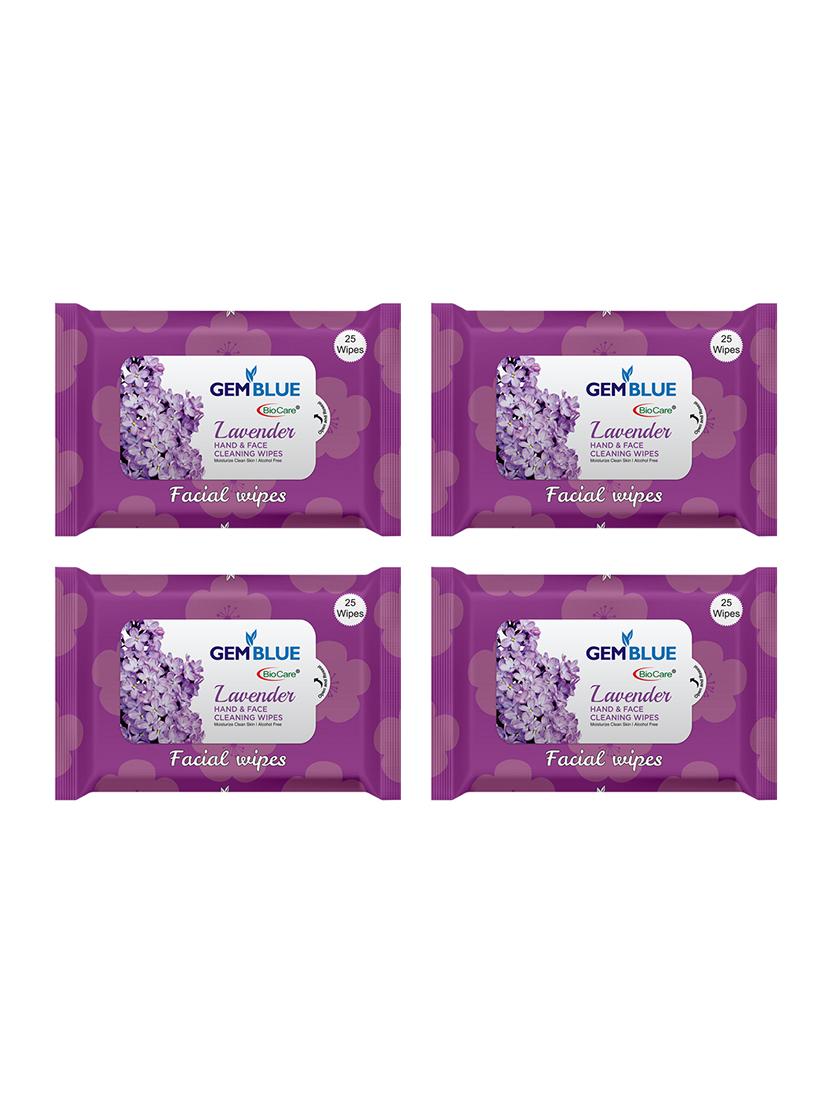 gemblue biocare lavender facial wipes pack of 4 - 17092383 - Zoom Image - 1