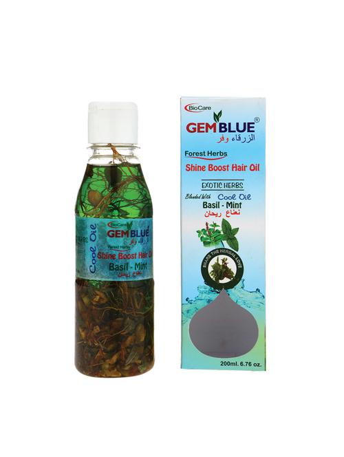 gemblue biocare basil- mint hair oil 200ml - 17092391 - Standard Image - 1