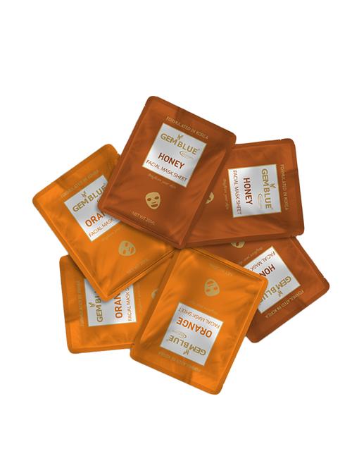 gemblue biocare orange+honey facial sheet mask pack of 6 - 17092427 - Standard Image - 1