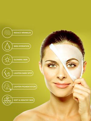 gemblue biocare rose+lemon+orange facial sheet mask pack of 3 - 17092429 - Standard Image - 2