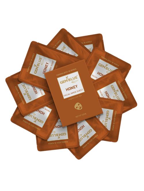 gemblue biocare honey facial mask sheet pack of 10 - 17092448 - Standard Image - 1