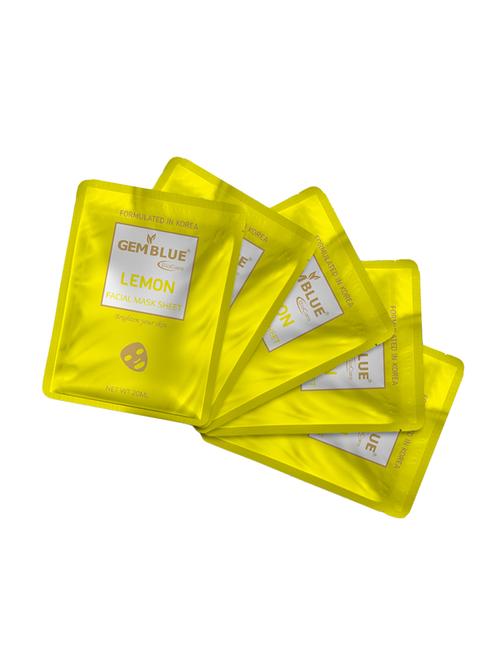 gemblue biocare lemon facial mask sheet pack of 5 - 17092453 - Standard Image - 1