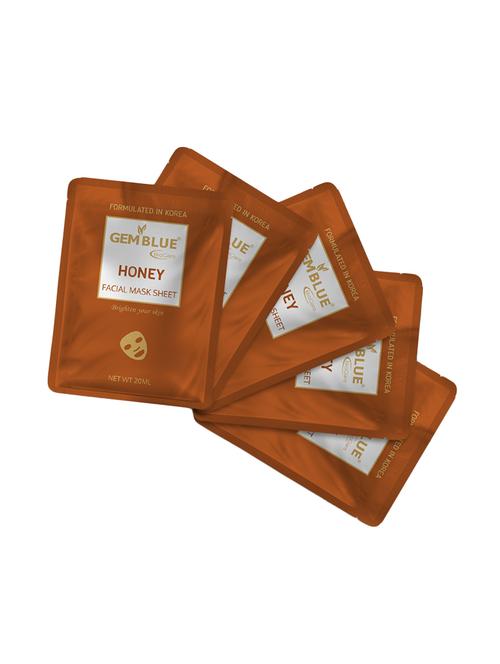 gemblue biocare honey facial mask sheet pack of 5 - 17092454 - Standard Image - 1