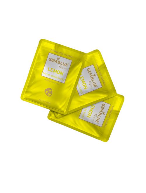 gemblue biocare lemon facial mask sheet pack of 3 - 17092459 - Standard Image - 1