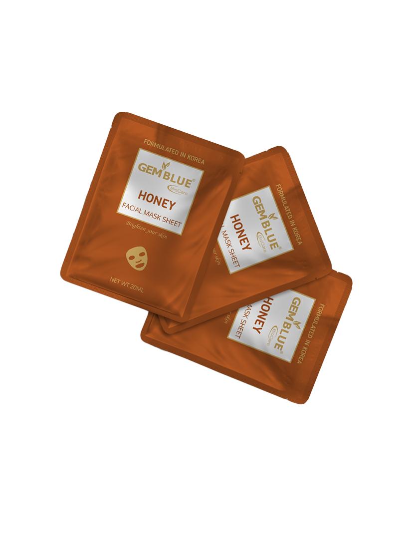gemblue biocare honey facial mask sheet pack of 3 - 17092460 - Zoom Image - 1