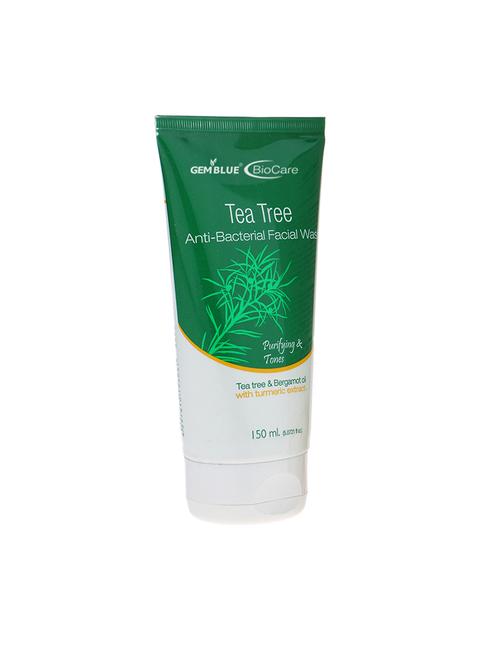gemblue biocare tea tree anti bacterial facial wash 150ml - 17092542 - Standard Image - 1