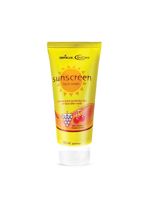gemblue biocare sunscrreen face wash 150ml - 17092545 - Standard Image - 1