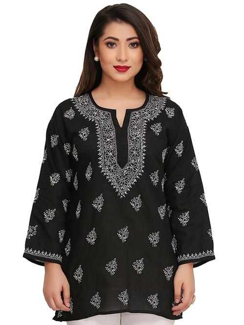 chikankari straight kurti - 17092957 - Standard Image - 1