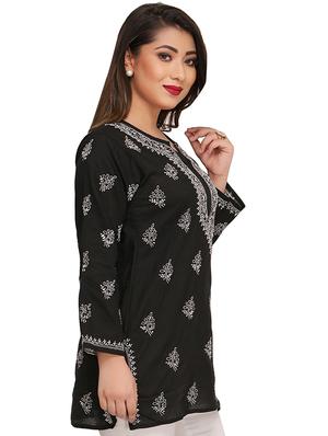 chikankari straight kurti - 17092957 - Standard Image - 2
