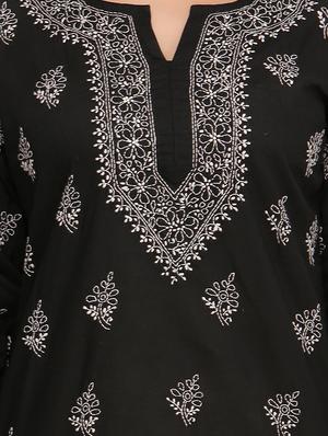 chikankari straight kurti - 17092957 - Standard Image - 6