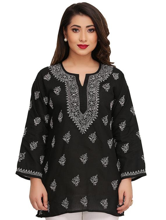 chikankari straight kurti - 17092957 - Zoom Image - 1