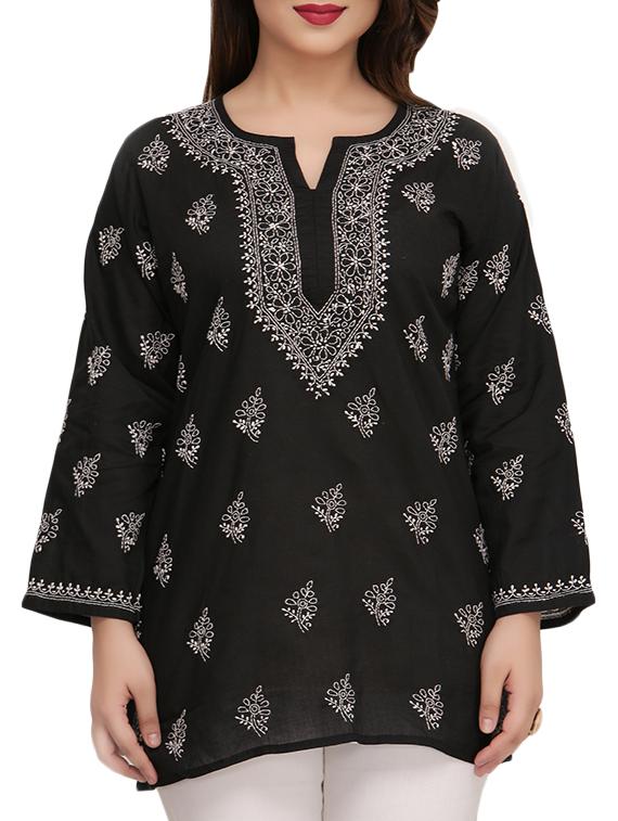 chikankari straight kurti - 17092957 - Zoom Image - 5
