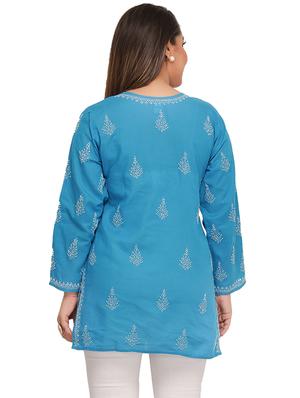chikankari straight kurti - 17092958 - Standard Image - 3