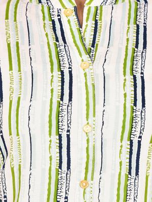 striped straight kurta - 17093306 - Standard Image - 4