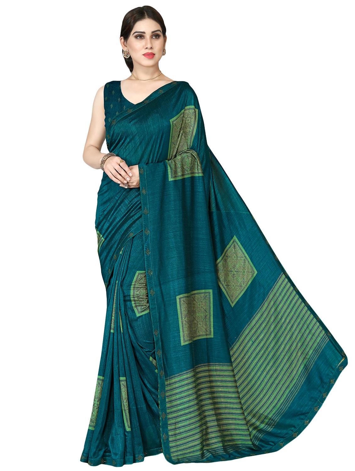 geometrical printed saree with blouse - 17093365 - Zoom Image - 1