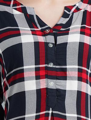 checkered straight kurta - 17094155 - Standard Image - 4