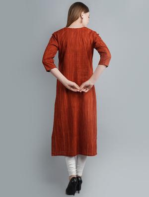 printed straight kurta - 17094158 - Standard Image - 3