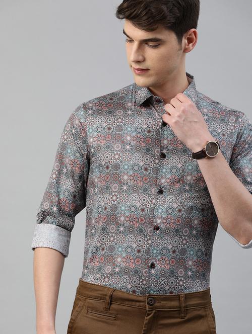 multi colored printed formal shirt - 17094526 - Standard Image - 1
