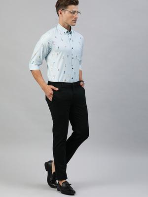 blue printed casual shirt - 17094542 - Standard Image - 4