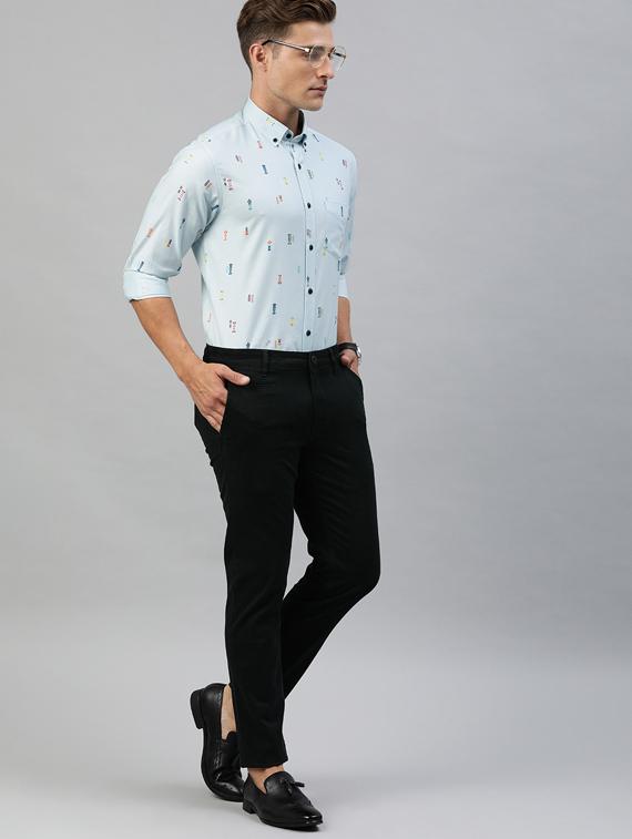 blue printed casual shirt - 17094542 - Zoom Image - 4