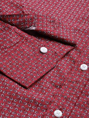 red printed casual shirt - 17094561 - Standard Image - 5