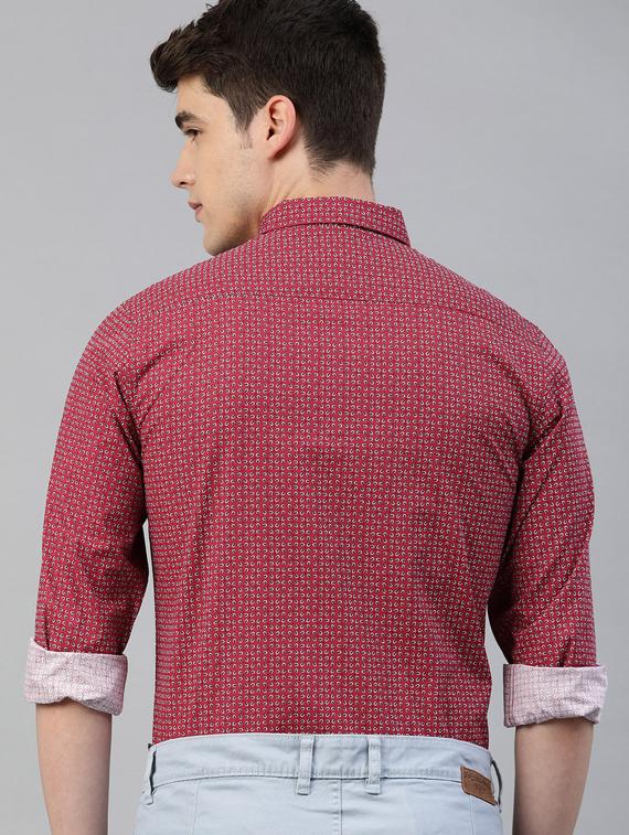 red printed casual shirt - 17094561 - Zoom Image - 2