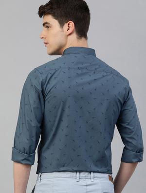 grey printed casual shirt - 17094562 - Standard Image - 3