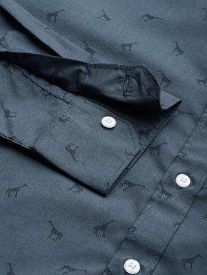 grey printed casual shirt - 17094562 - Standard Image - 6