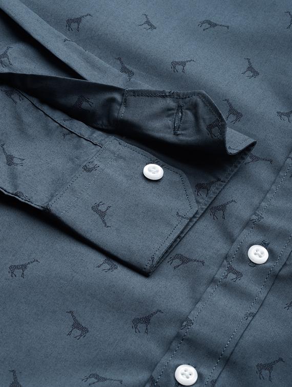 grey printed casual shirt - 17094562 - Zoom Image - 6