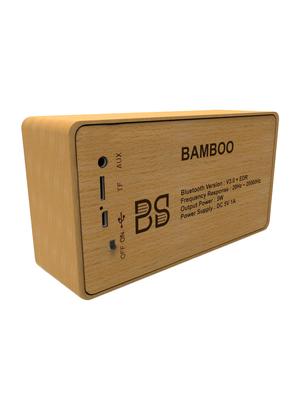 boomslang portable bamboo wood bluetooth speaker with hd mic and antique transistor look and in built fm tuner - 17094623 - Standard Image - 3