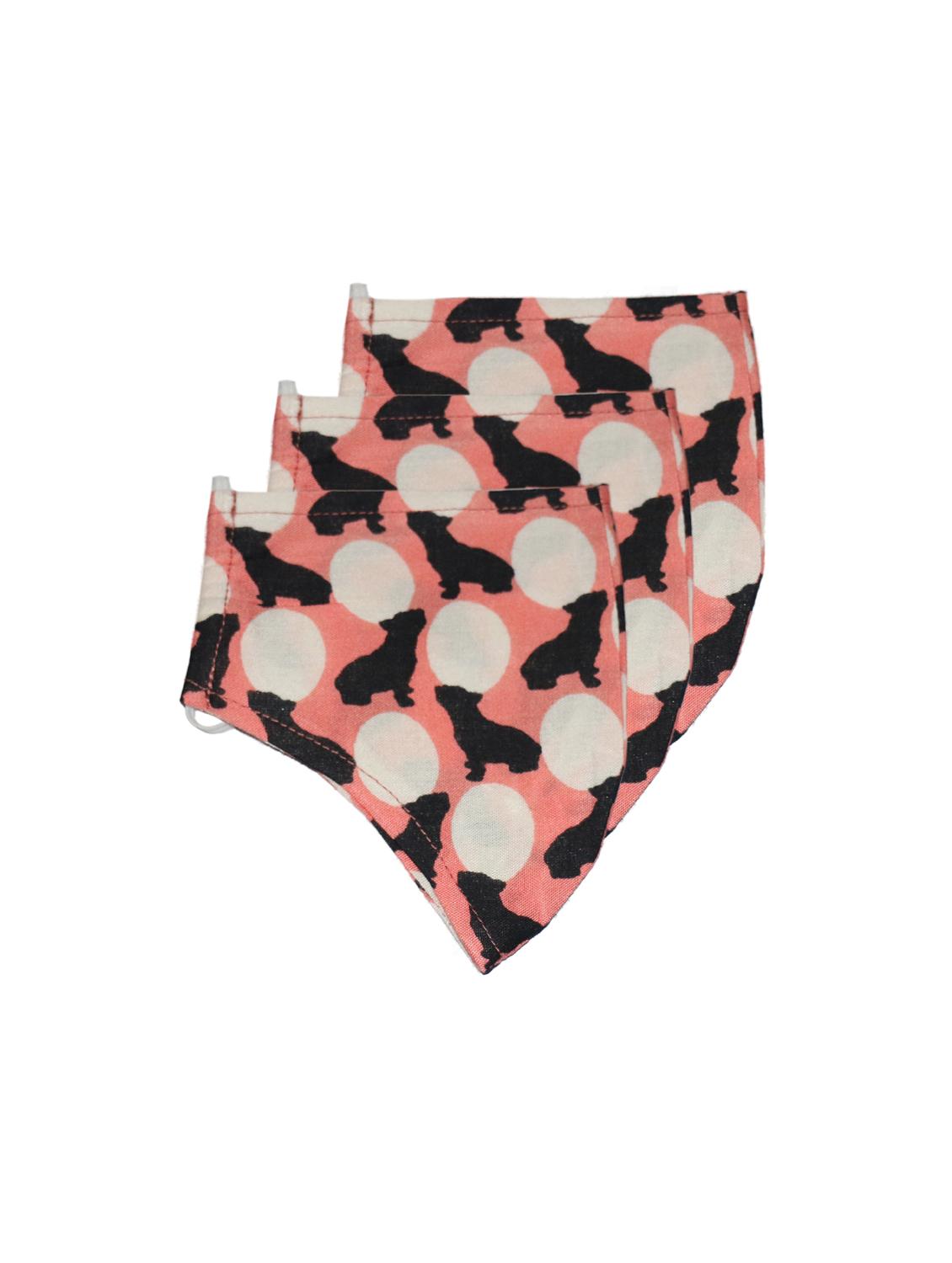 multi colored cotton anti-pollution women mask (pack of 3) - 17094737 - Zoom Image - 1