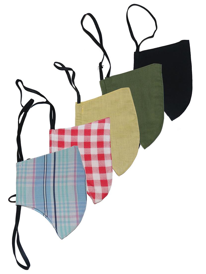 multi colored cotton anti-pollution women mask (pack of 5) - 17094774 - Zoom Image - 1