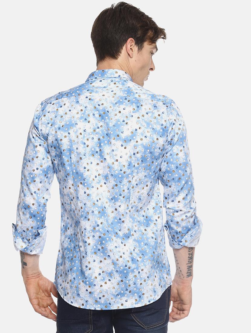 blue printed casual shirt - 17095407 - Zoom Image - 3