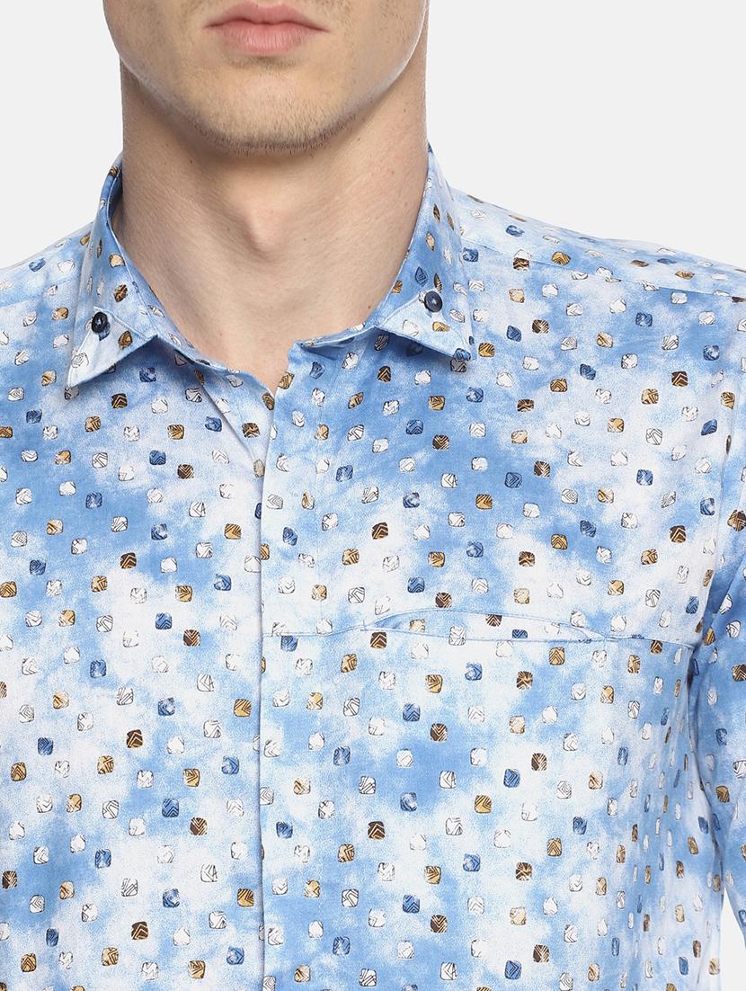 blue printed casual shirt - 17095407 - Zoom Image - 5