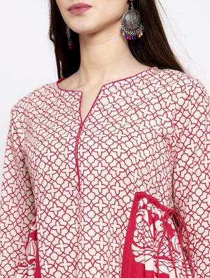 notch neck printed tunic - 17095461 - Standard Image - 6