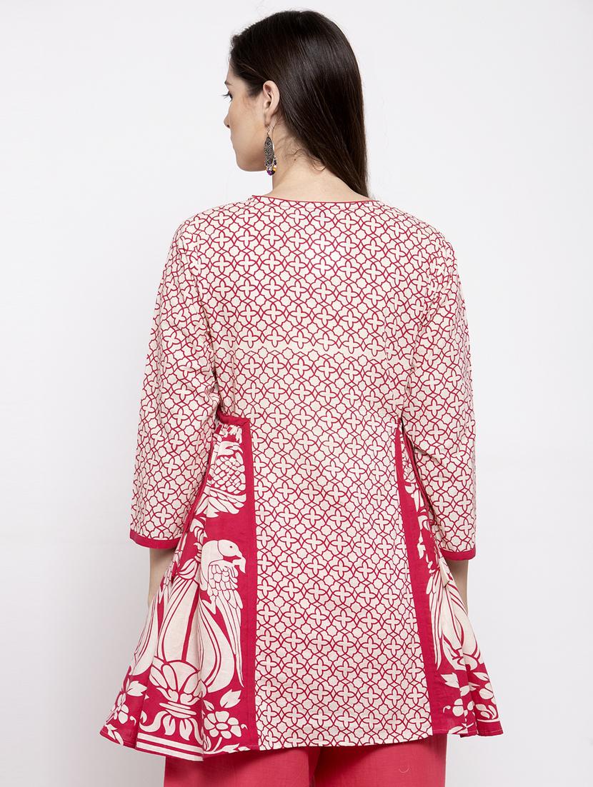 notch neck printed tunic - 17095461 - Zoom Image - 3