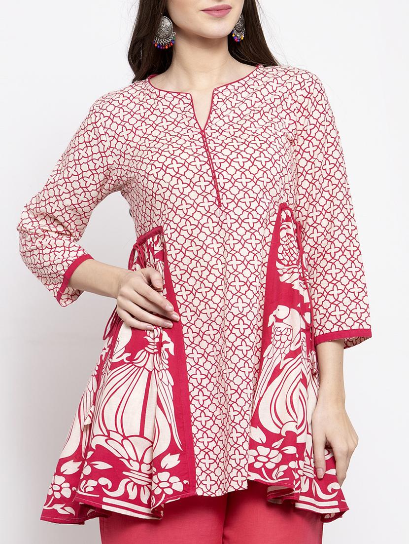 notch neck printed tunic - 17095461 - Zoom Image - 4