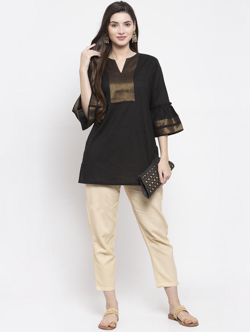black cotton regular tunic - 17095468 - Zoom Image - 5