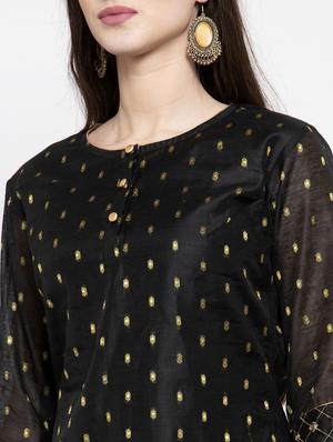 black pure silk regular tunic - 17095469 - Standard Image - 6