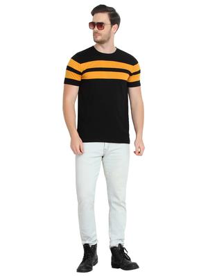 black color block cut & sew t-shirt - 17095814 - Standard Image - 4