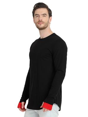 black cotton tshirt - 17095819 - Standard Image - 2