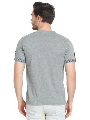 grey solid t-shirt - 17095822 - Standard Image - 3