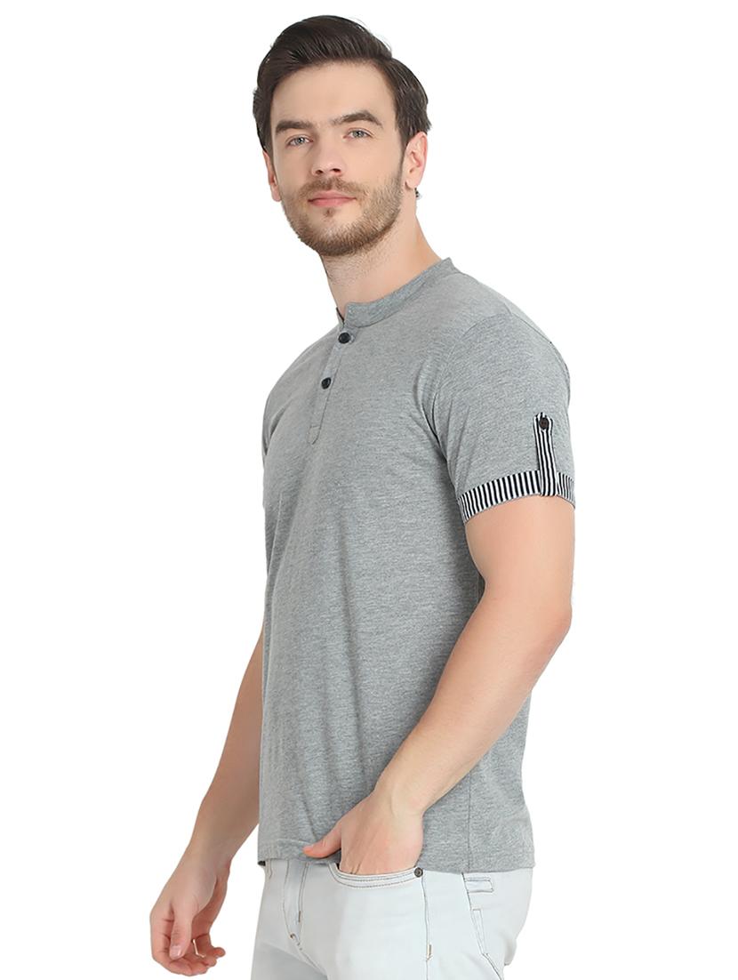 grey solid t-shirt - 17095822 - Zoom Image - 2