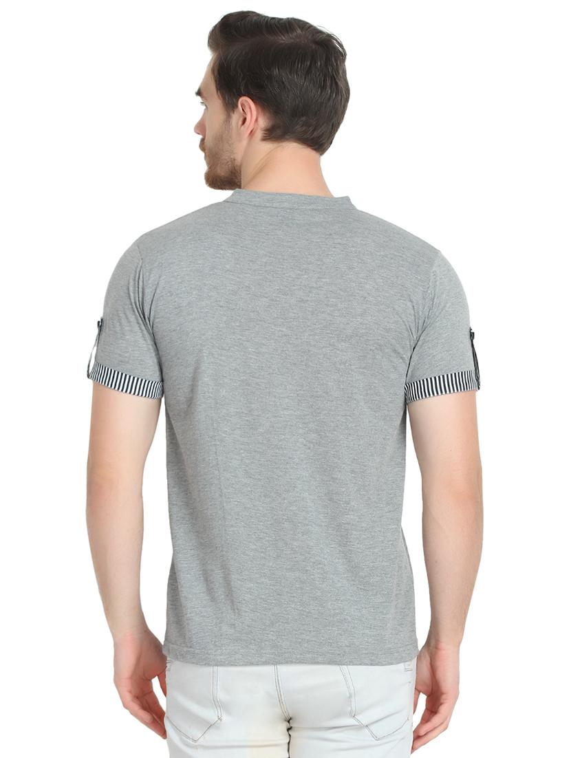 grey solid t-shirt - 17095822 - Zoom Image - 3