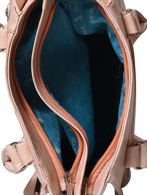 pink leatherette (pu) regular handbag - 17095824 - Standard Image - 3