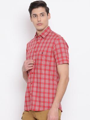 red checkered casual shirt - 17095953 - Standard Image - 2