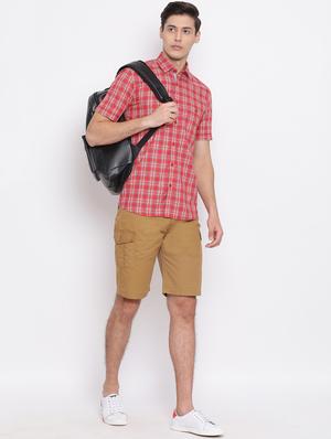 red checkered casual shirt - 17095953 - Standard Image - 4