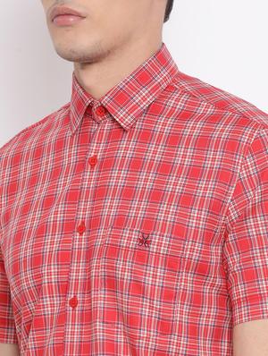 red checkered casual shirt - 17095953 - Standard Image - 5