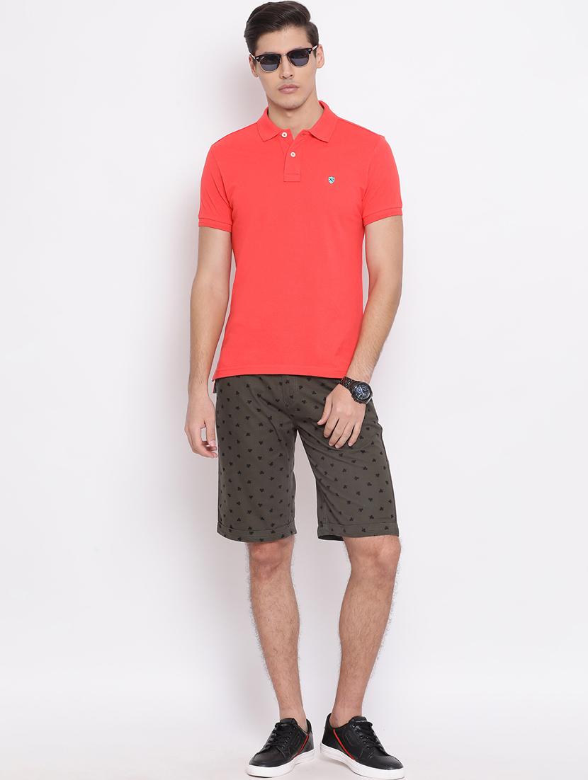 grey printed bermuda shorts - 17095981 - Zoom Image - 4
