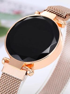farp digital golden colour magnet belt stainless steel womens and ladies watch - 17096113 - Standard Image - 3